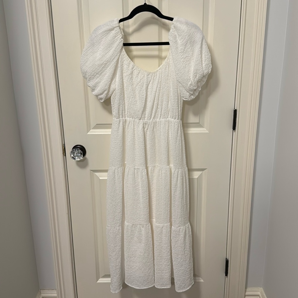ASTR tiered midi dress